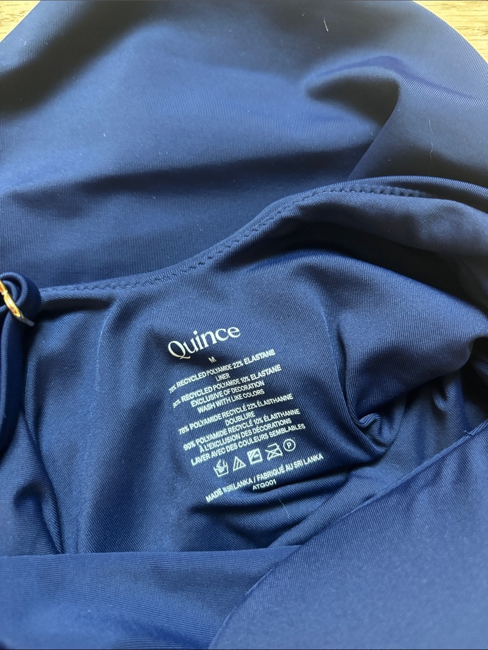 Quince Italian Cut-Out One-Piece Swimsuit
Size Medium | Deep Navy - Picture 7 of 8